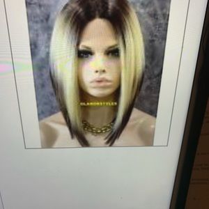 15” Straight Short Bob Full Lace Front Wig